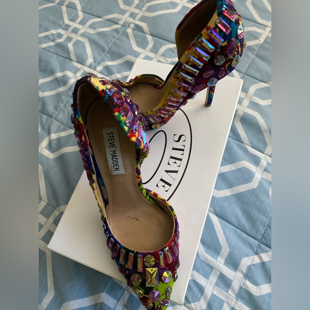 Steve Madden Multi Colored Size 7 Heel - image 2